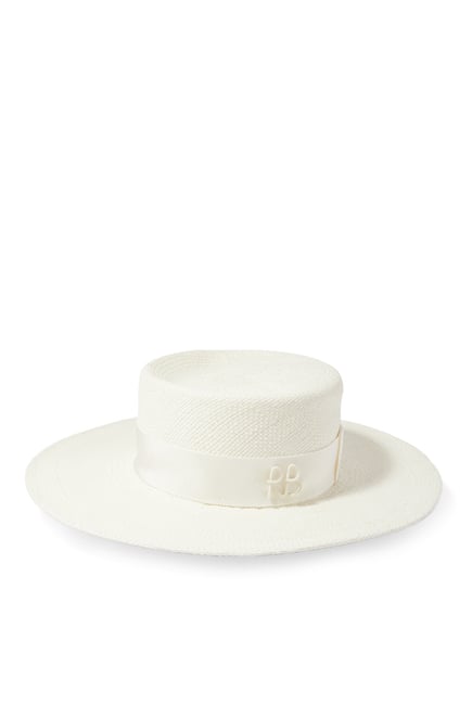 Double Chain Strap Boater Hat
